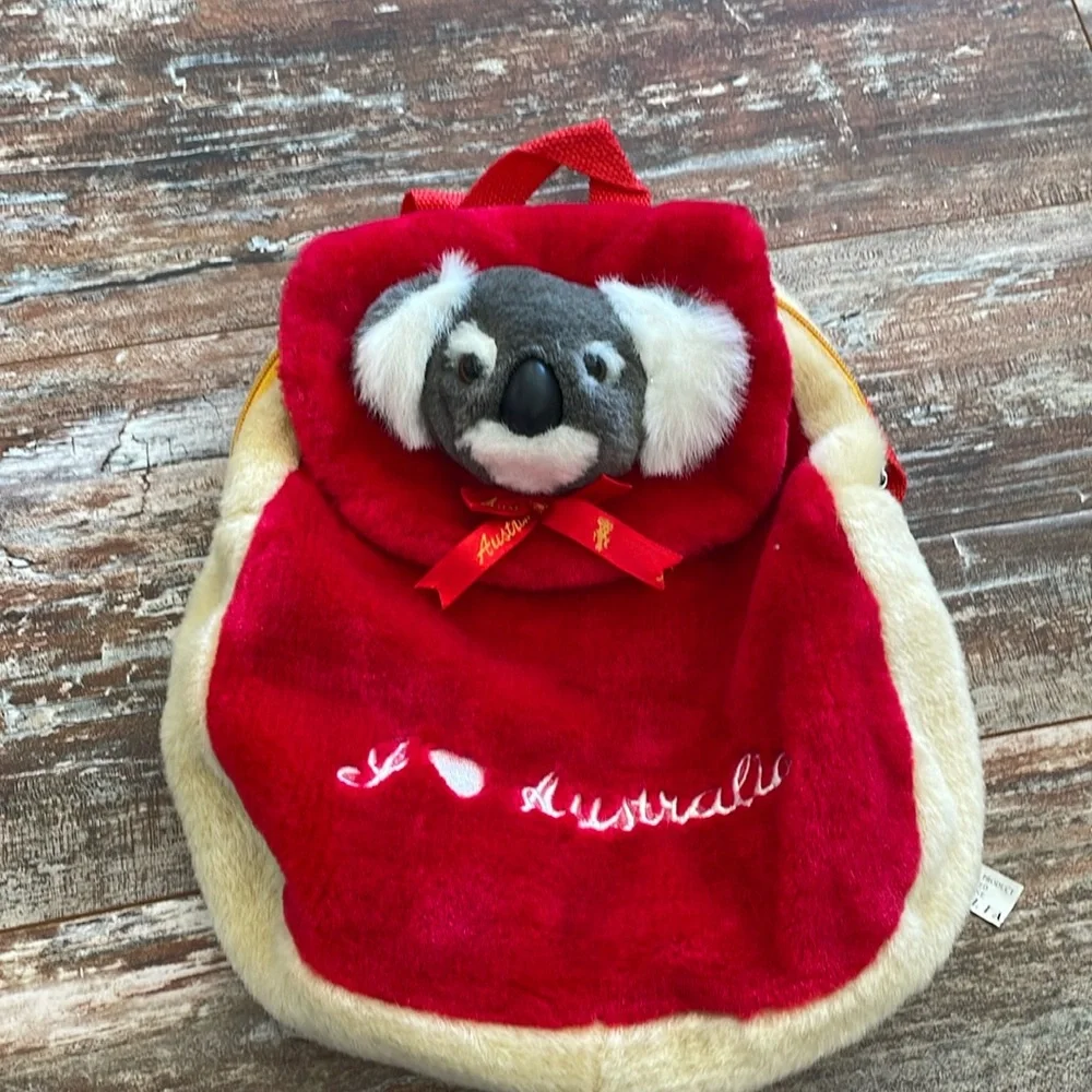 I love Australia koala bear red back pack purse